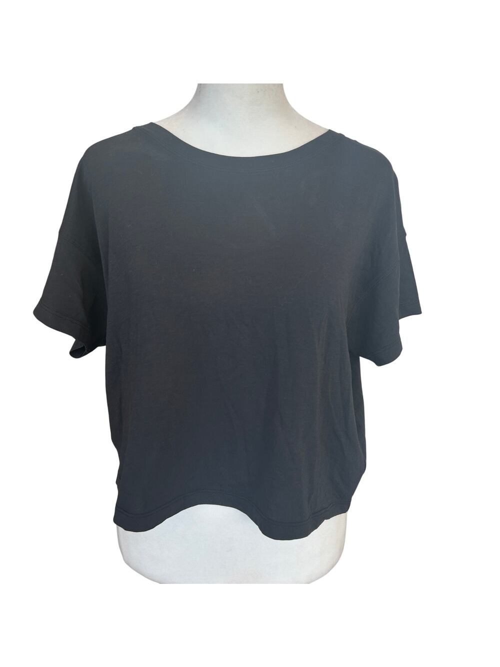 Lululemon Black All Yours Organic Cotton T-Shirt Short Sleeve Women's Size Small